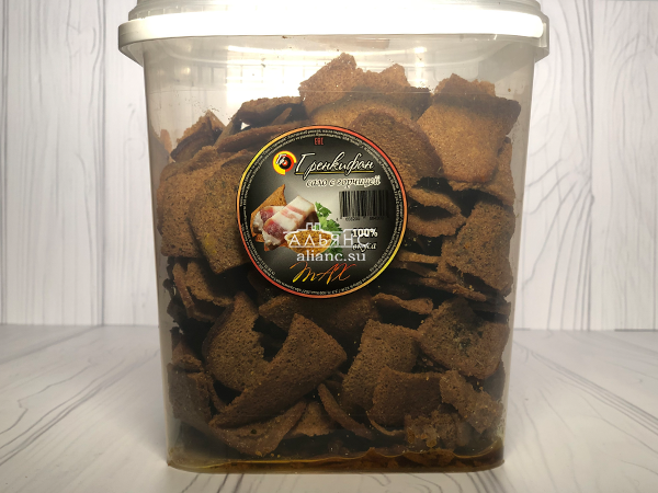 Ржаные гренки со вкусом сала с горчицей в Каменск-Уральском
