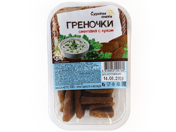 Сурские гренки Сметана с луком (100 гр) в Каменск-Уральском