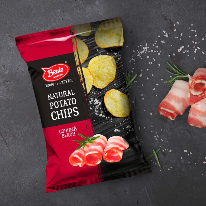 Картофель «Бруто» со вкусом бекона 130 гр. в Каменск-Уральском
